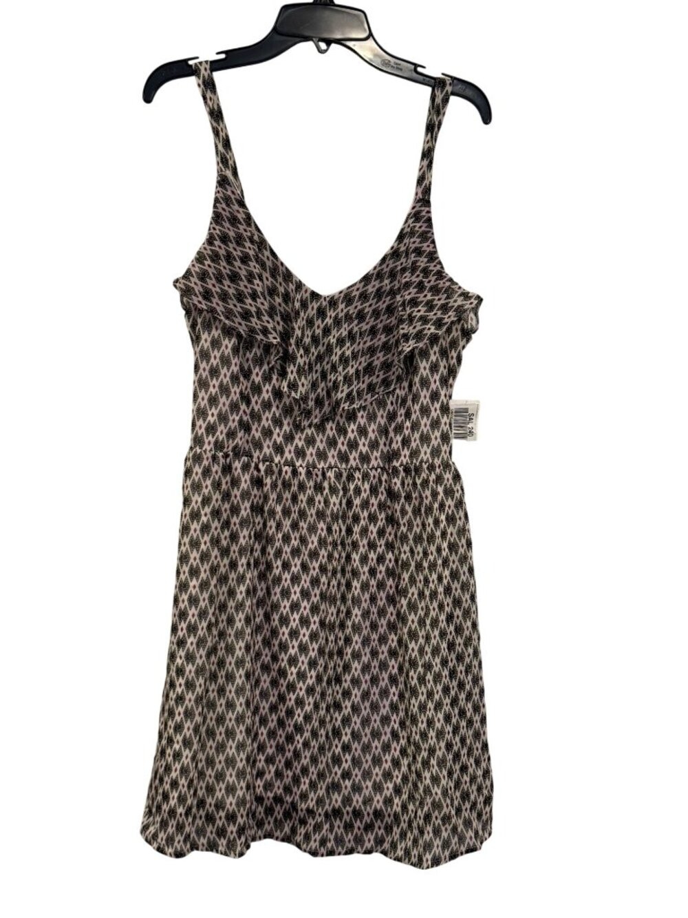 Bar III Womens Sleeveless Printed Ruffle Dress Small